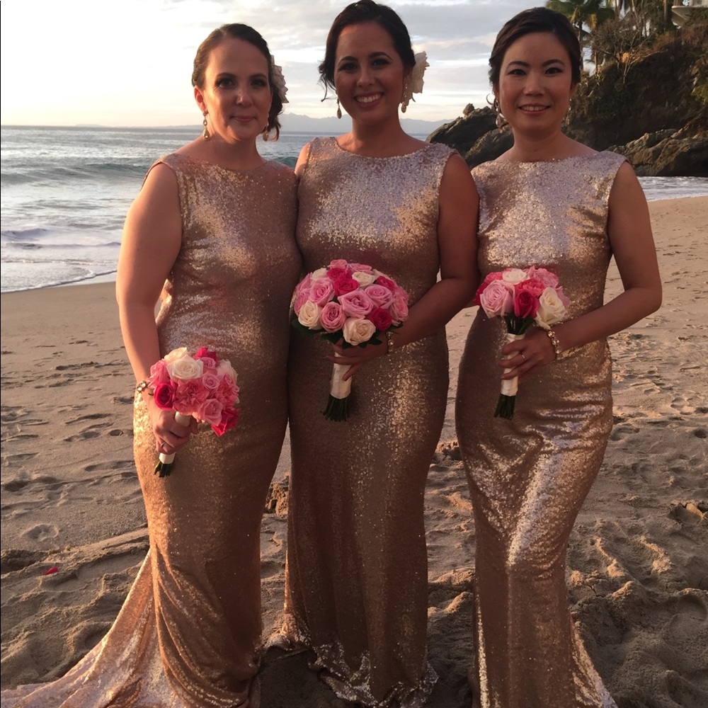 Sequin bridesmaid dress
